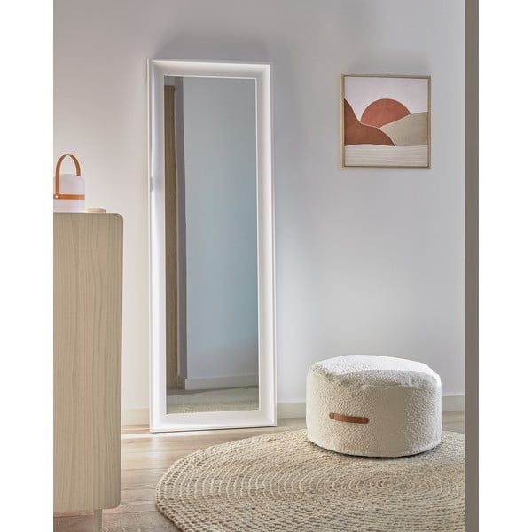 Baltas pufas Kave Home Adara, ø 50 cm-image-1