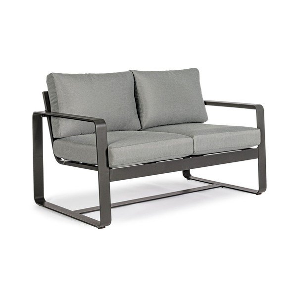 Pilkos spalvos iš aliuminio sodo sofa Merrigan   – Bizzotto-image-2