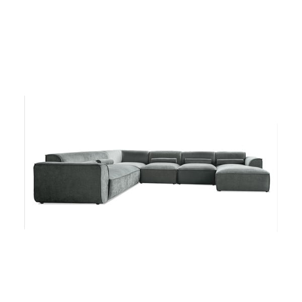 Kampinė sofa šviesiai žalios spalvos (su kairiuoju kampu/„U“ formos) Flex Felix – Miuform