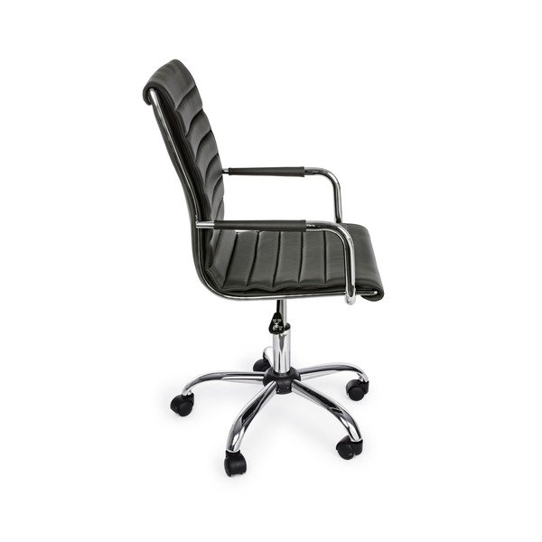 Tamsiai pilkos spalvos iš dirbtinės odos biuro kėdė Perth – Yes Everyday-image-3