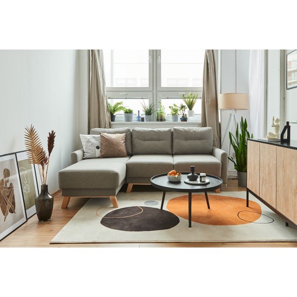Šviesiai pilka modulinė kampinė sofa-lova Bonami Selection Pop-image-1