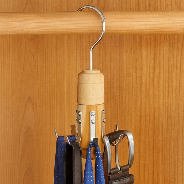 Pakabinamas iš medžio laikiklis kaklaraiščiams ir diržams The Dandy – Premier Housewares-image-2