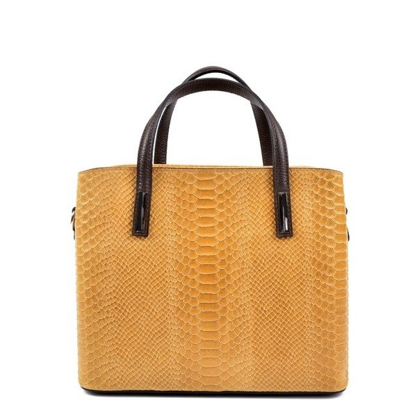 Konjako rudos spalvos odinė rankinė Roberta M Julia Cognac-image-3