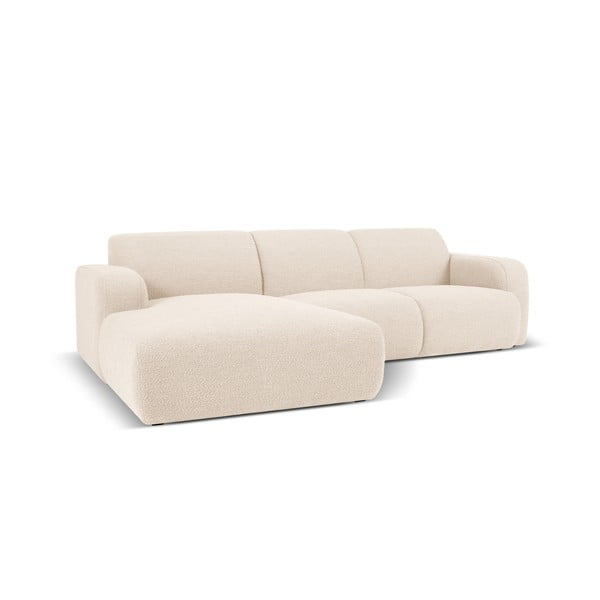 Kampinė sofa smėlio spalvos iš boucle (su kairiuoju kampu) Molino – Micadoni Home-image-2