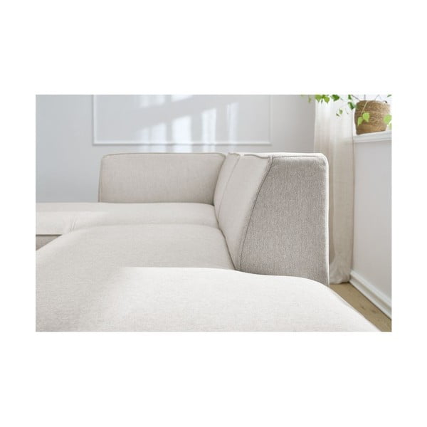 Smėlio spalvos modulinė kampinė sofa (su kairiuoju kampu/„L“ formos) Megeve – Bobochic Paris-image-4