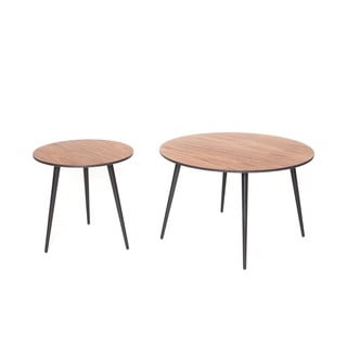 2 kavos staliukų su juodomis kojomis rinkinys Ragaba Pawi Round