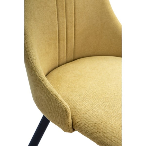 Geltonos spalvos valgomojo kėdės, 4 vnt. Mani - Marckeric-image-1