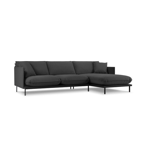 Iš velveto kampinė sofa tamsiai pilkos spalvos (su dešiniuoju kampu) Auguste – Interieurs 86-image-2