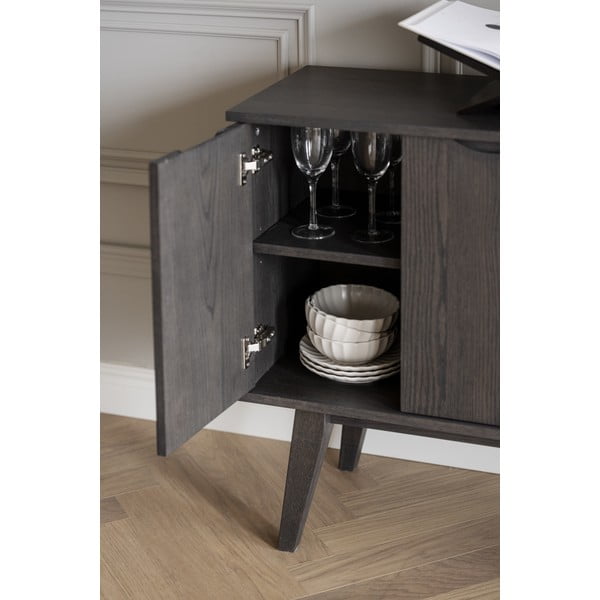 Žema šoninė spintelė rudos spalvos iš ąžuolo 150x85 cm Filippa – Rowico-image-4