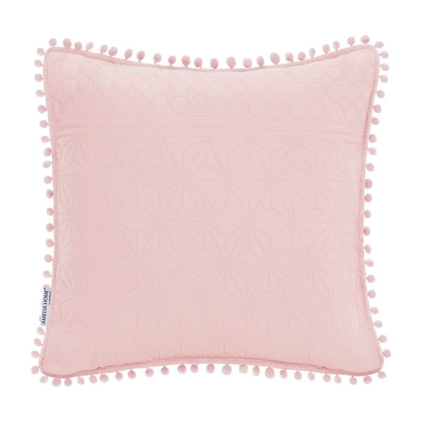 Šviesiai rožinės spalvos dekoratyvinė pagalvė AmeliaHome Meadore, 45 x 45 cm