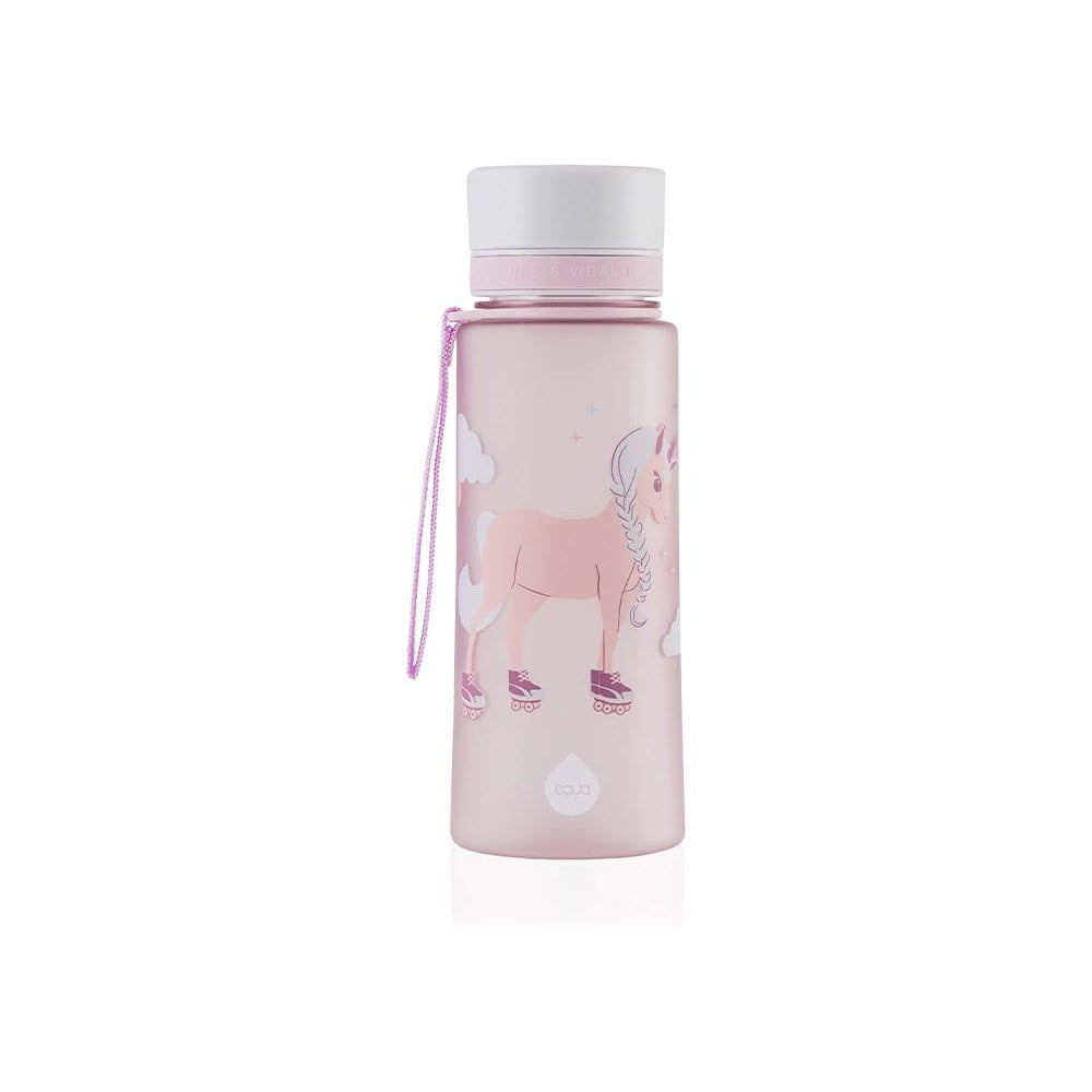 Rožinis buteliukas Equa Unicorn, 600 ml