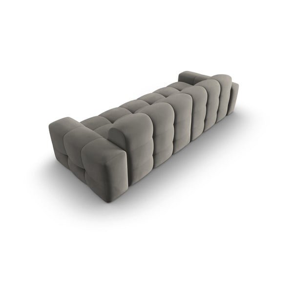 Pilka aksominė sofa 255 cm Kendal - Micadoni Home-image-4