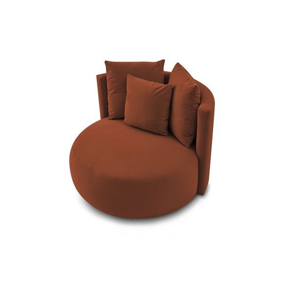 Oranžinės spalvos krėslas iš velveto Cesar – Bobochic Paris-image-4