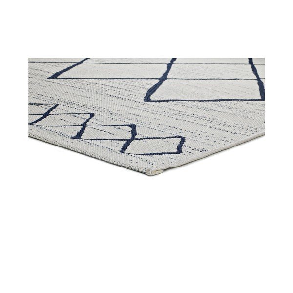 Kreminės ir mėlynos spalvos lauko kilimas Universal Elba, 140 x 200 cm-image-1