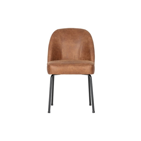 Valgomojo kėdės iš odos konjako rudos spalvos 2 vnt. Vogue – BePureHome