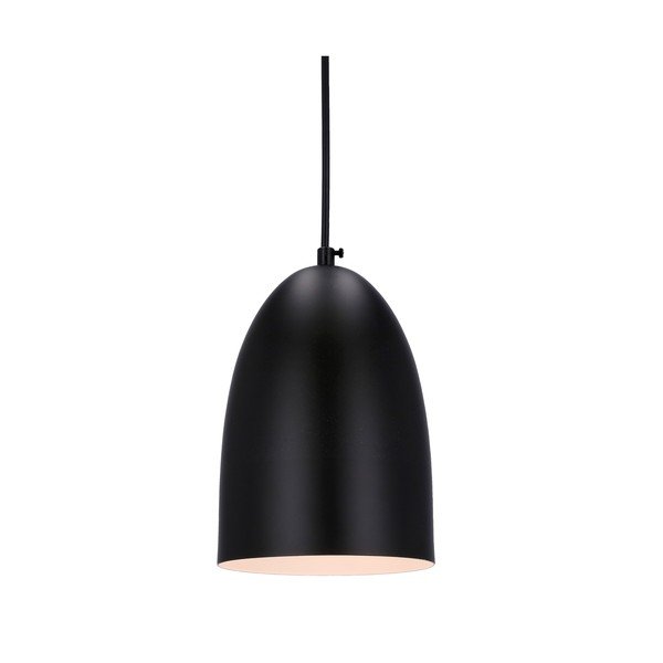 Juodas pakabinamas šviestuvas su metaliniu gaubtu ø 14 cm Icaro - Candellux Lighting-image-1