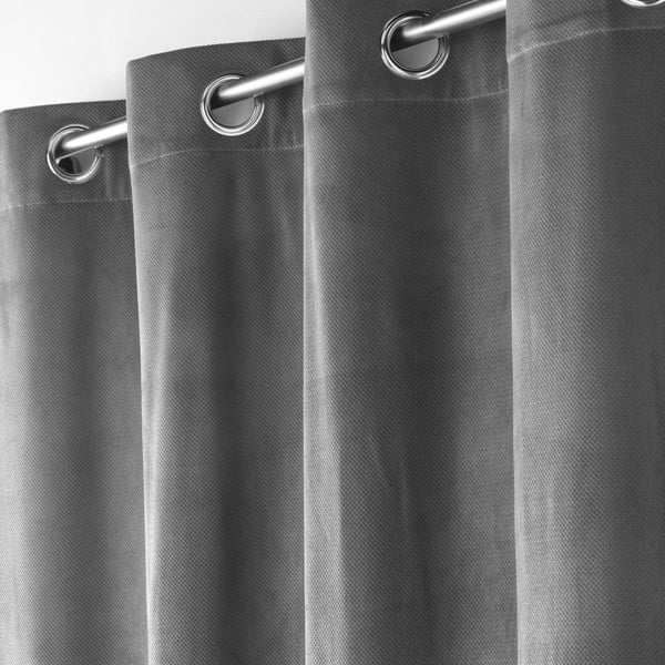 Užuolaida iš velveto antracito spalvos 140x260 cm Velouriane – douceur d'intérieur-image-1