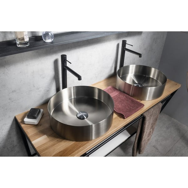 Kriauklei čiaupas matinės juodos spalvos stovimas Solaris – Sapho-image-4