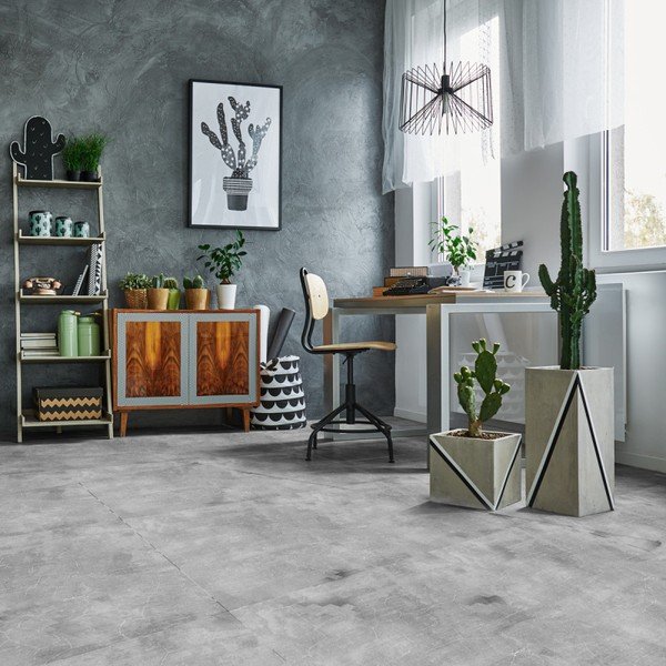 Grindų lipdukas Ambiance Slab Stickers Vaškuotas betonas, 45 x 45 cm-image-1