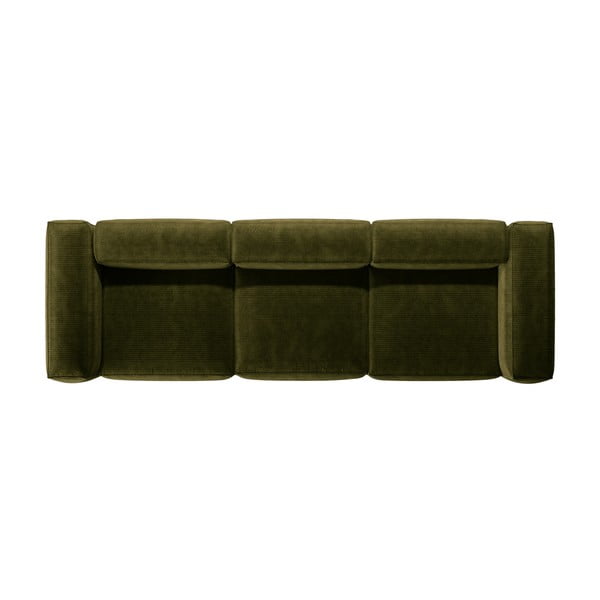 Žalios spalvos iš kordinio velveto sofa 364 cm Bergamo – Cosmopolitan Design-image-3
