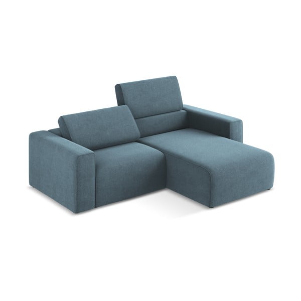 Mėlynos spalvos kampinė sofa (su dešiniuoju kampu) Kalea – Makamii-image-1