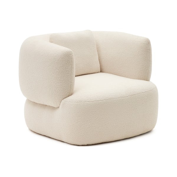Iš boucle krėslas kreminės spalvos Martina – Kave Home