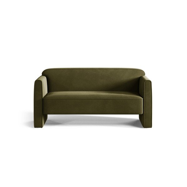 Žalios spalvos iš velveto sofa 140 cm Abby – Micadoni 