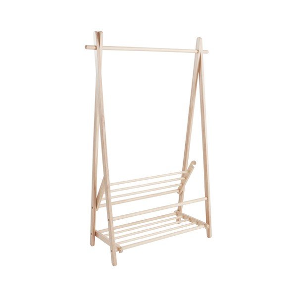 Šviesios natūralios spalvos iš pušies masyvo drabužių kabykla 100x150x41 cm Cole – Jotex