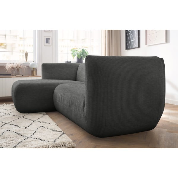 Pilka velvetinė kampinė sofa (kairysis kampas) Lecomte - Bobochic Paris-image-1