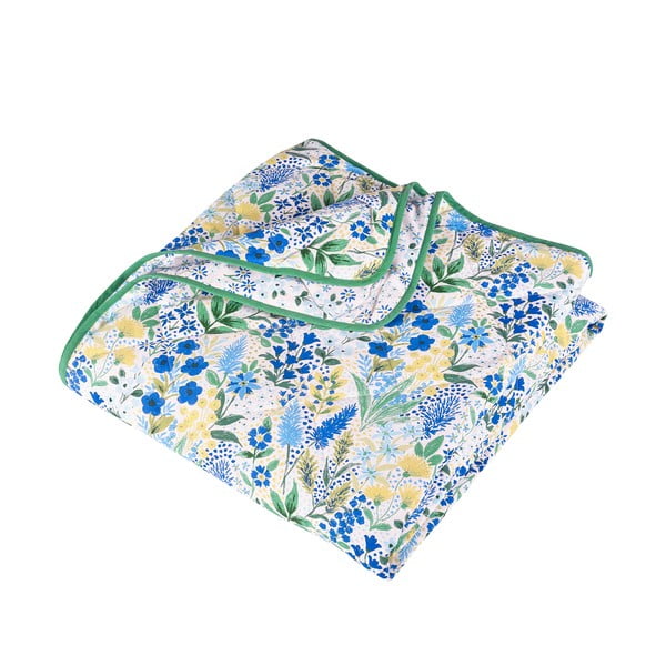 Žalios spalvos/mėlynos spalvos dygsniuota lovatiesė 220x230 cm Tilly Floral – Catherine Lansfield