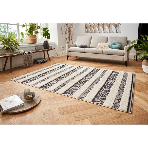 Kreminės ir juodos spalvos kilimas Mint Rugs Temara, 200 x 290 cm-image-3