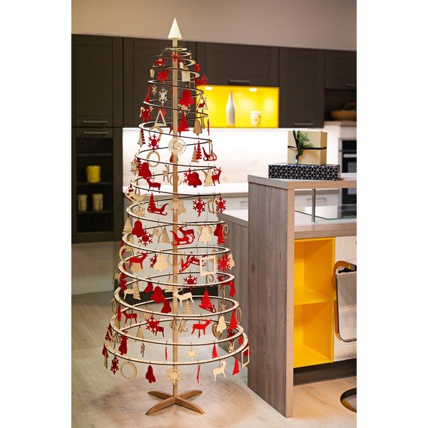 Medinė dekoratyvinė Kalėdų eglutė Spira Slim, aukštis 72 cm-image-1