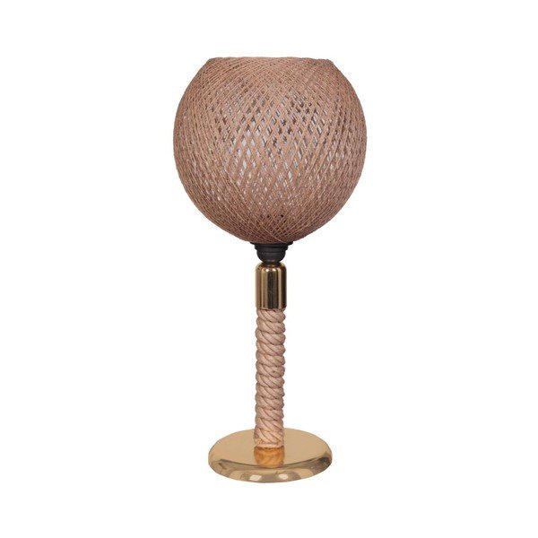 Smėlio ir aukso spalvos stalinė lempa Rope - Magenta Home