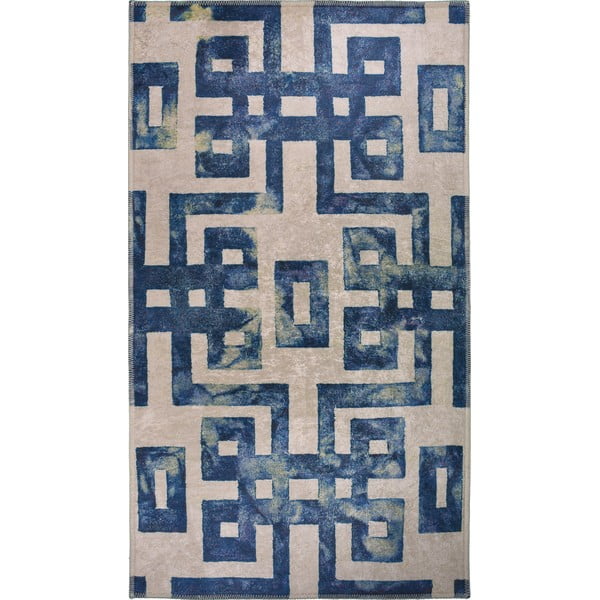 Mėlynas/smėlio spalvos kilimas 80x50 cm - Vitaus