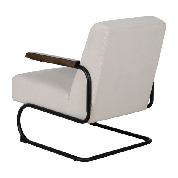 Smėlio spalvos iš šenilinio audinio krėslas Industra – Ixia-image-3