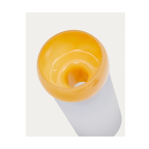 Geltonos spalvos iš stiklo  vaza (aukštis 30,5 cm) Kelse – Kave Home-image-2