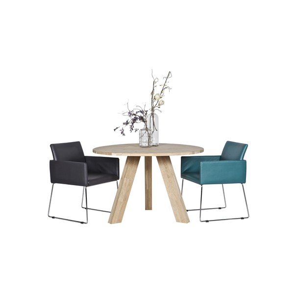 Valgomojo stalas iš ąžuolo medienos WOOOD Rhonda, ø 129 cm-image-3