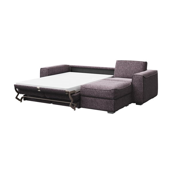 Pilkai ruda kampinė sofa-lova Mesonica Munro, dešinysis kampas, 308 cm-image-3