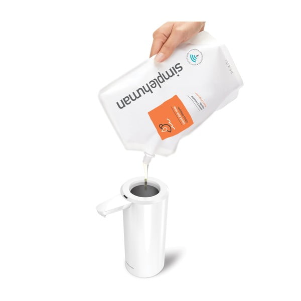Automatinis iš metalo muilo dozatorius baltos spalvos 414 ml – simplehuman-image-2