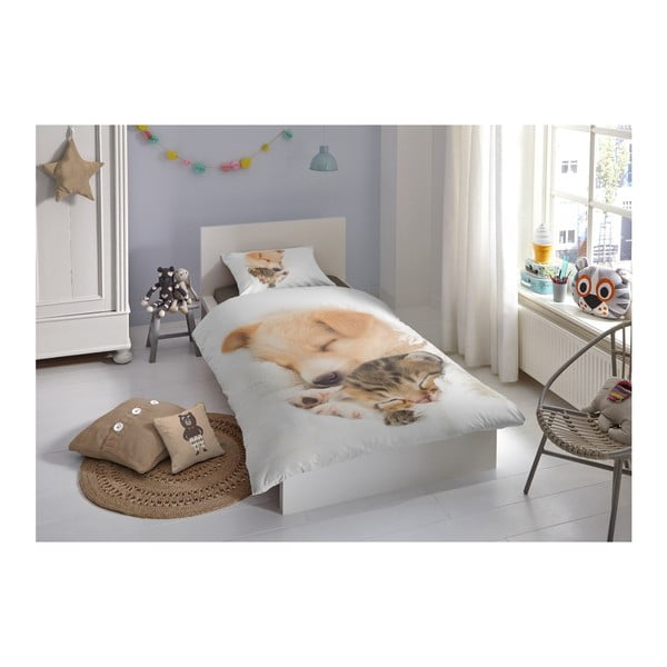 Vaikiška medvilninė viengulė patalynė "Good Morning Sleeping", 140 x 200 cm-image-1
