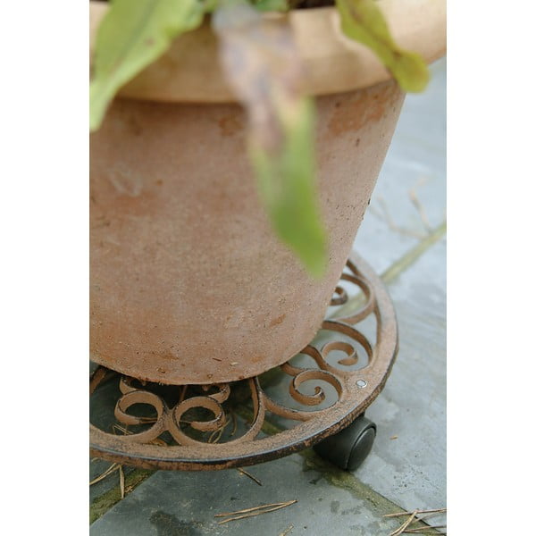 Iš metalo mobilus stovas gėlių vazonui ø 29 cm – Esschert Design-image-1