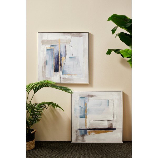 Paveikslas tapyba rankomis (tapyba) su rėmeliu/tapyba ant drobės 88x88 cm Crown – Bizzotto-image-1