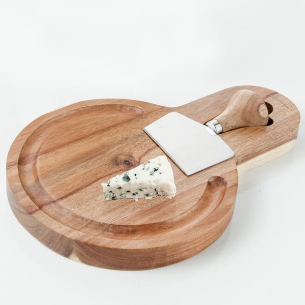 Akacijų medienos sūrio lenta su peiliu Brandani Planche