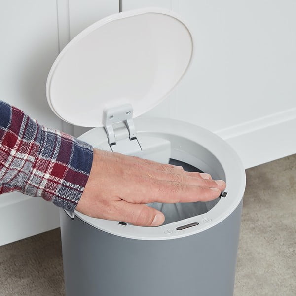 Šviesiai pilka šiukšliadėžė Addis Sensoric, 8 l-image-3