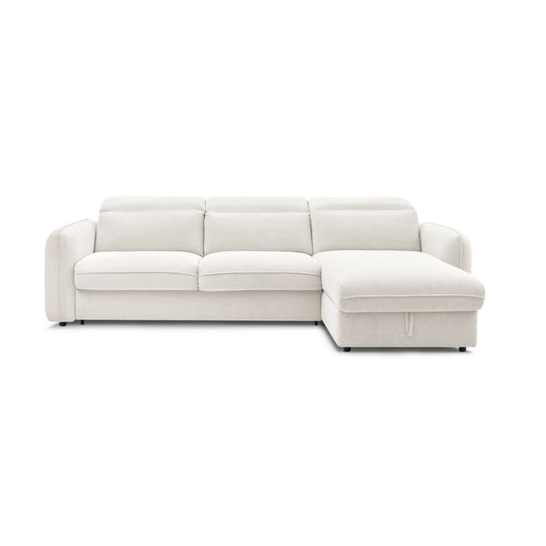 Sulankstoma kampinė sofa baltos spalvos (kintama) Achille – Bobochic Paris