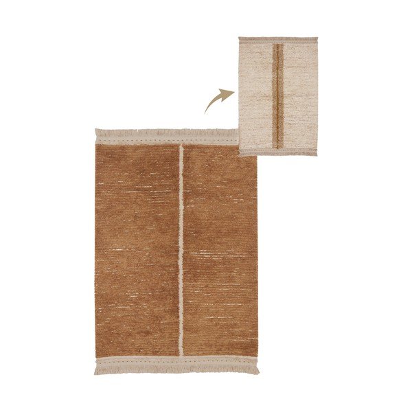 Iš medvilnės kilimas raudonos plytų spalvos/smėlio spalvos 140x200 cm Duetto Toffee – Lorena Canals