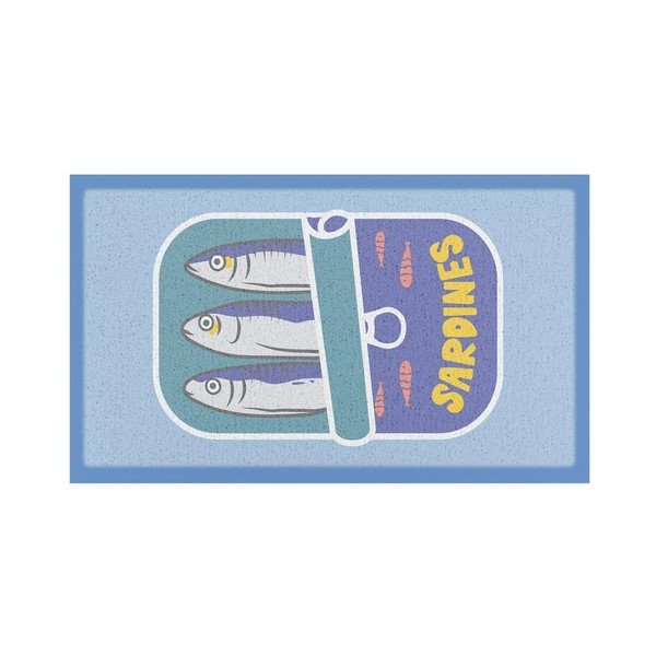 Iš perdirbto plastiko grindų kilimėlis 40x70 cm Sardine Tin – Artsy Doormats
