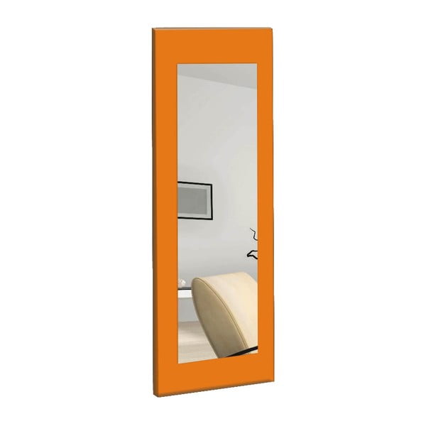 Sieninis veidrodis su oranžiniu rėmu Oyo Concept Chiva, 40 x 120 cm