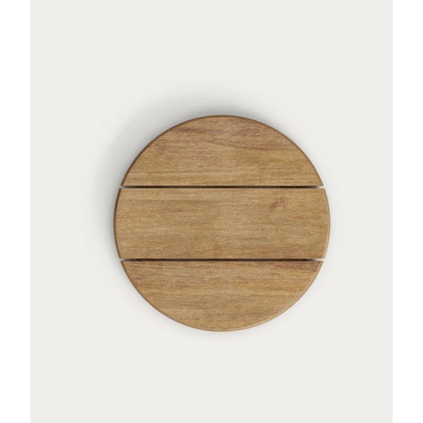 Apvalios formos sodo kavos staliukas su akacijos stalviršiu ø 43 cm Saura – Kave Home-image-3