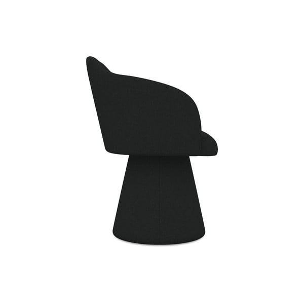 Juodos spalvos iš audinio valgomojo kėdė Kanoa – Makamii-image-2
